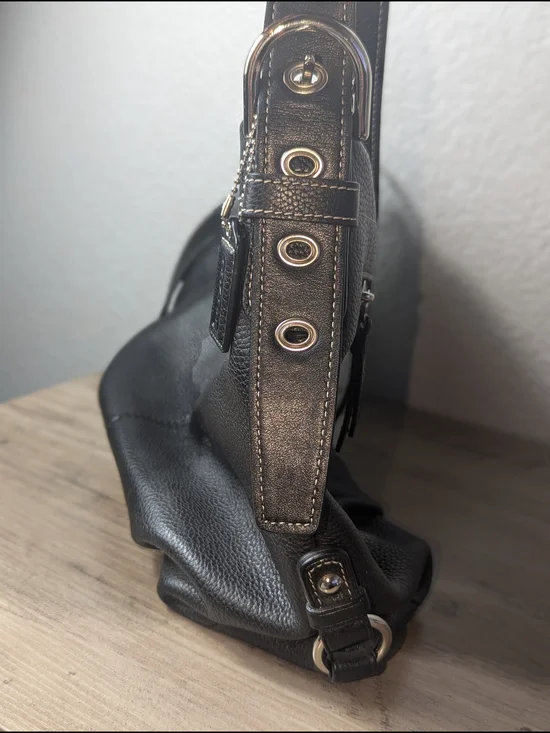 Coach Leather Pebble Black Shoulder bag K1276-F15064 - Picture 4 of 16